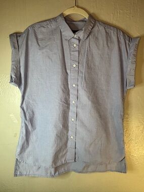 J. Crew Light Blue Short Sleeve Button-Front Shirt
